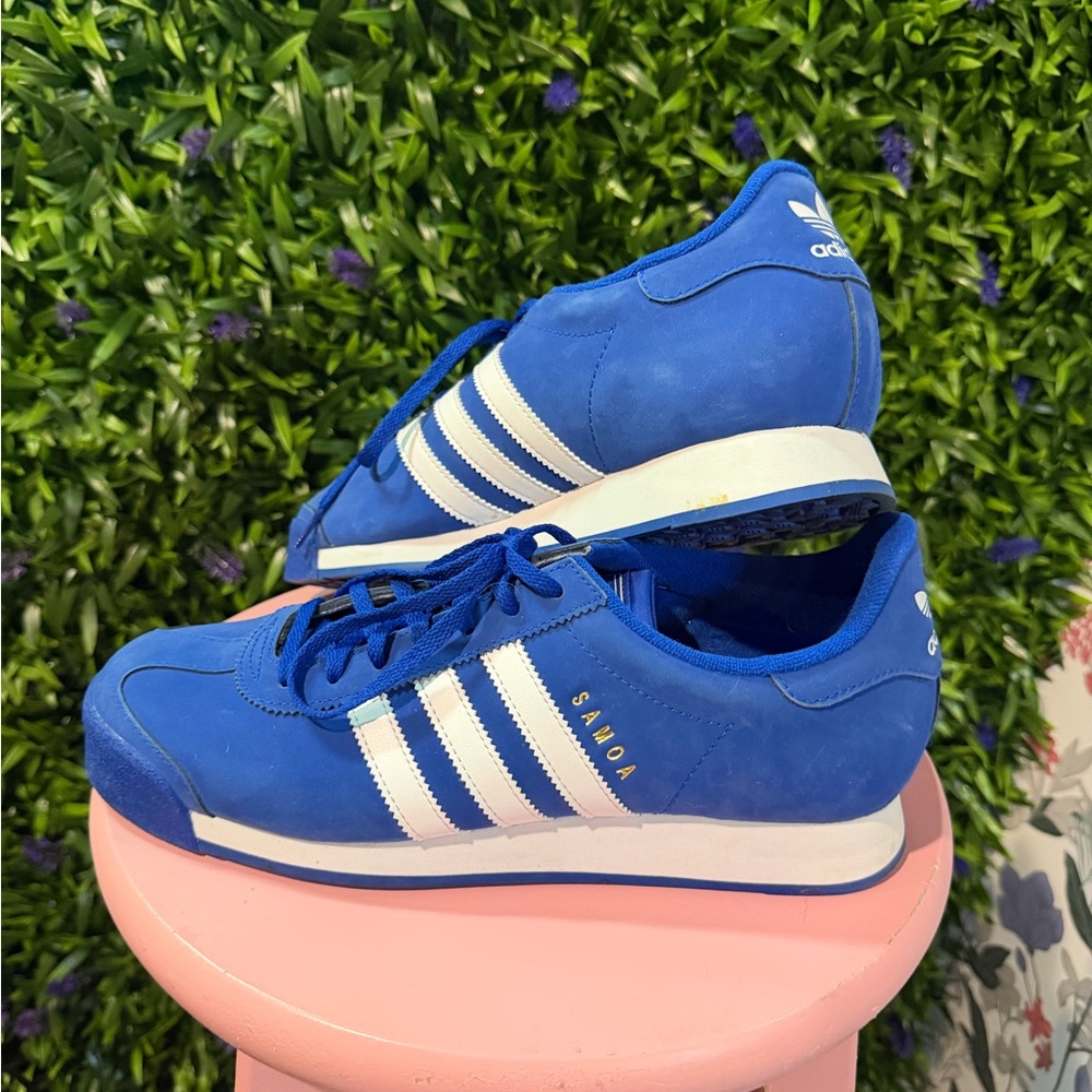 adidas Royal Blue Sneakers with White Stripes - Picture 2 of 5